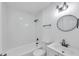 Clean bathroom with white subway tile and modern vanity at 2353 Shelley St # 16, Clearwater, FL 33765