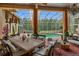 Covered patio with dining area overlooking the refreshing pool at 531 Isleworth Close, Tarpon Springs, FL 34688