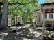 Landscaped backyard with fire pit and brick pathways at 1435 29Th N Ave, St Petersburg, FL 33704