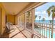 Spacious balcony overlooking the ocean and pool at 16500 Gulf Blvd # 352, North Redington Beach, FL 33708