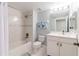 Updated bathroom with a bathtub, shower, and modern vanity at 16500 Gulf Blvd # 352, North Redington Beach, FL 33708