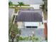 Aerial view of the house, highlighting its backyard and patio at 24617 Laurel Ridge Dr, Lutz, FL 33559