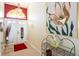 Inviting entryway with double doors and large artwork at 24617 Laurel Ridge Dr, Lutz, FL 33559