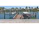 Waterfront view of a boat lift on a canal at 4380 44Th S St, St Petersburg, FL 33711