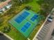 Aerial view of tennis and pickleball courts at 131 114Th Ne Ter # 131, St Petersburg, FL 33716