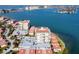 Aerial view of waterfront condos with parking and bay views at 6372 Palma Del Mar S Blvd # 605, St Petersburg, FL 33715