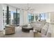 Luxury living room with city views at 1000 Water St # 1702, Tampa, FL 33602