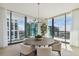 Modern dining room with city views at 1000 Water St # 1702, Tampa, FL 33602
