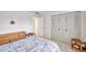 Bright bedroom with a double bed and built-in closet at 3840 Staysail Ln # 3840, Holiday, FL 34691