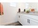 Clean bathroom with double vanity and granite countertop at 5625 Del Coronado Dr, Apollo Beach, FL 33572