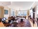 Living room with leather furniture and hardwood floors at 3507 Bayshore Blvd # 1003, Tampa, FL 33629