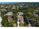 An aerial view of a luxury home nestled among lush greenery, offering privacy and charm at 4633 W Lowell Ave, Tampa, FL 33629