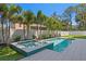 Private backyard pool with lush landscaping and modern design at 4633 W Lowell Ave, Tampa, FL 33629