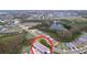 Aerial view showing home's location in a quiet community at 29456 Velletri Ln, Wesley Chapel, FL 33543
