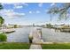 Wooden dock with water access and views of the surrounding waterfront neighborhood at 360 79Th S St, St Petersburg, FL 33707