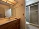 Bathroom with single vanity and shower at 1309 Peachfield Dr, Valrico, FL 33596