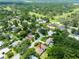 Aerial view highlights the property's location near golf course and community features at 514 Crestover Dr, Temple Terrace, FL 33617