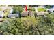 Discover the property's location, surrounded by mature trees and neighborhood amenities in aerial view at 514 Crestover Dr, Temple Terrace, FL 33617