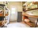 Spacious storage room offers shelves and workspace at 514 Crestover Dr, Temple Terrace, FL 33617