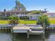Private wooden dock offering waterfront access at 5181 Horseshoe Ne Pl, St Petersburg, FL 33703