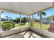Relaxing screened porch overlooking a beautifully landscaped backyard at 719 Winterbrooke Way, Sun City Center, FL 33573