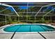Refreshing screened pool with lounge chairs and backyard view at 3204 Stagecoach Trl, Wimauma, FL 33598