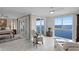 Main bedroom with water views and sitting area at 4993 Bacopa S Ln # 705, St Petersburg, FL 33715
