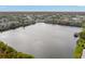 Beautiful aerial view of community lakefront apartments, showcasing the serene waterfront lifestyle at 11485 Oakhurst Rd # 322, Largo, FL 33774