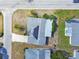 Directly above view of home showing solar panels at 7511 Tyson Dr, Port Richey, FL 34668