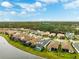 Aerial view of lakefront houses with swimming pools at 8520 Grand Alberato Rd, Tampa, FL 33647