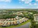 Aerial view of a luxury community with houses and a lake at 8520 Grand Alberato Rd, Tampa, FL 33647