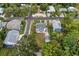 Aerial view of the property and surrounding homes at 1001 E New Orleans Ave, Tampa, FL 33603