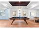 Game room with pool table and hardwood floors at 3506 N Arlington Ave, Tampa, FL 33603