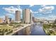 Aerial view of Tampa's skyline, featuring the river and bridges at 4717 W Mccoy St # 13, Tampa, FL 33616