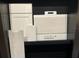 Samples of kitchen and bathroom cabinetry, flooring, and countertops at 5015 Stoney Point Gln, Lakewood Ranch, FL 34211