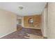 Empty dining area with brick accent wall and arch window at 615 16Th Nw St, Largo, FL 33770