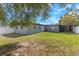 Large backyard with a grassy area and privacy fence at 7620 Dennison Dr, Tampa, FL 33619