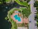 Community pool and spa nestled beside a lake at 10263 Gandy Blvd N Blvd # 2005, St Petersburg, FL 33702