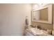 Small bathroom with vanity and granite countertop at 1636/1640 Nebraska Ave, Palm Harbor, FL 34683