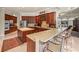 Large kitchen island with seating, perfect for entertaining at 19815 Sea Rider Way, Lutz, FL 33559