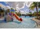 Colorful water slide at the community pool area at 20028 Satin Leaf Ave, Tampa, FL 33647