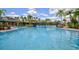 Community pool with a bridge and surrounding landscaping at 20028 Satin Leaf Ave, Tampa, FL 33647