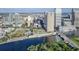 City skyline and riverfront park aerial view at 777 N Ashley Dr # 2613, Tampa, FL 33602