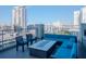 Enjoy this patio with fire pit and seating at 777 N Ashley Dr # 2613, Tampa, FL 33602