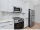 Kitchen featuring stainless steel appliances and gray backsplash at 3402 E 28Th Ave # 1, Tampa, FL 33605