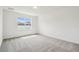 Cozy bedroom with plush carpet, neutral walls, and a window providing natural light at 4187 Feldspar Ln, Spring Hill, FL 34609