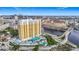 Aerial view of a building located near the water and adjacent to a bridge at 345 Bayshore Blvd # 610, Tampa, FL 33606