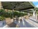 Inviting patio area with comfortable seating shaded by large umbrellas at 345 Bayshore Blvd # 610, Tampa, FL 33606