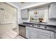 The kitchen has stainless steel appliances and ample storage space at 3454 Hillmoor Dr, Palm Harbor, FL 34685
