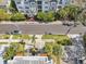 Top-down aerial showcasing the property's location and surrounding landscaping at 411 S Fremont Ave # B, Tampa, FL 33606
